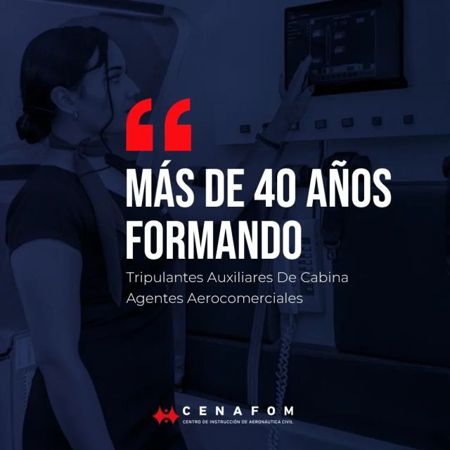 🎓 ¡ + 40 Años Formando Tripulantes Auxiliares de Cabina! 🛫En CENAFOM llevamos más de cuatro décadas comprometidos con la excelencia en la formación de profesionales de la aviación. 🇨🇱👏🏼
#ExperienciaCENAFOM #FormaciónAeronáutica #CENAFOM2024